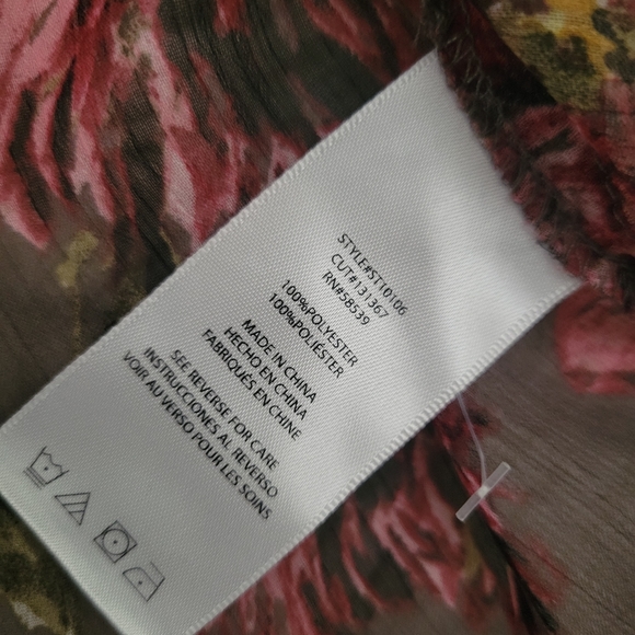 kut from the kloth jasmine taupe floral blouse size medium - Picture 8 of 9